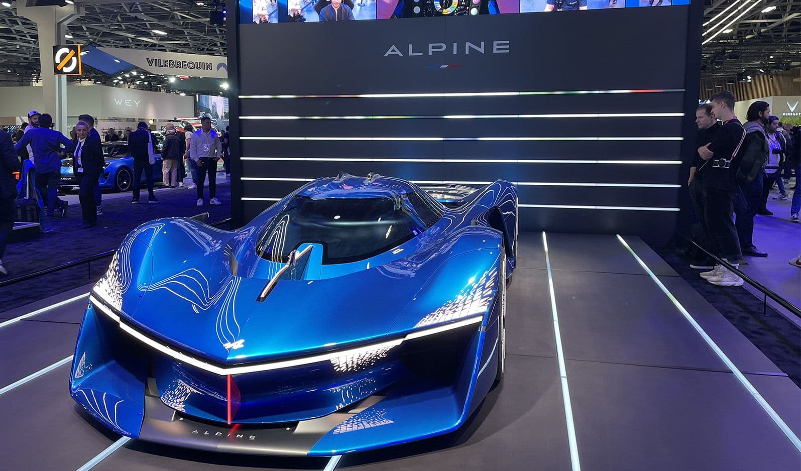 L'Alpine AlpenGlow au Mondial de l'Auto 2022, concept-car à moteur hydrogène.