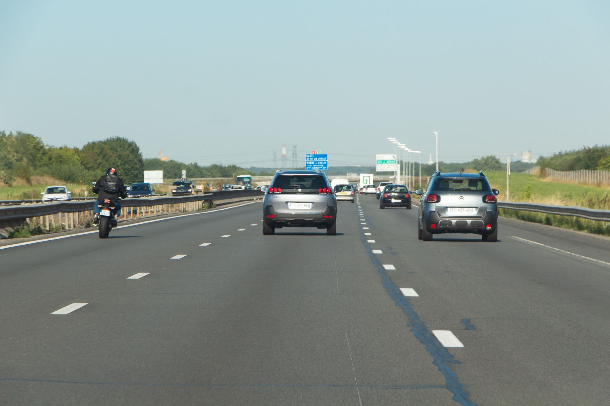 Une autoroute en France.