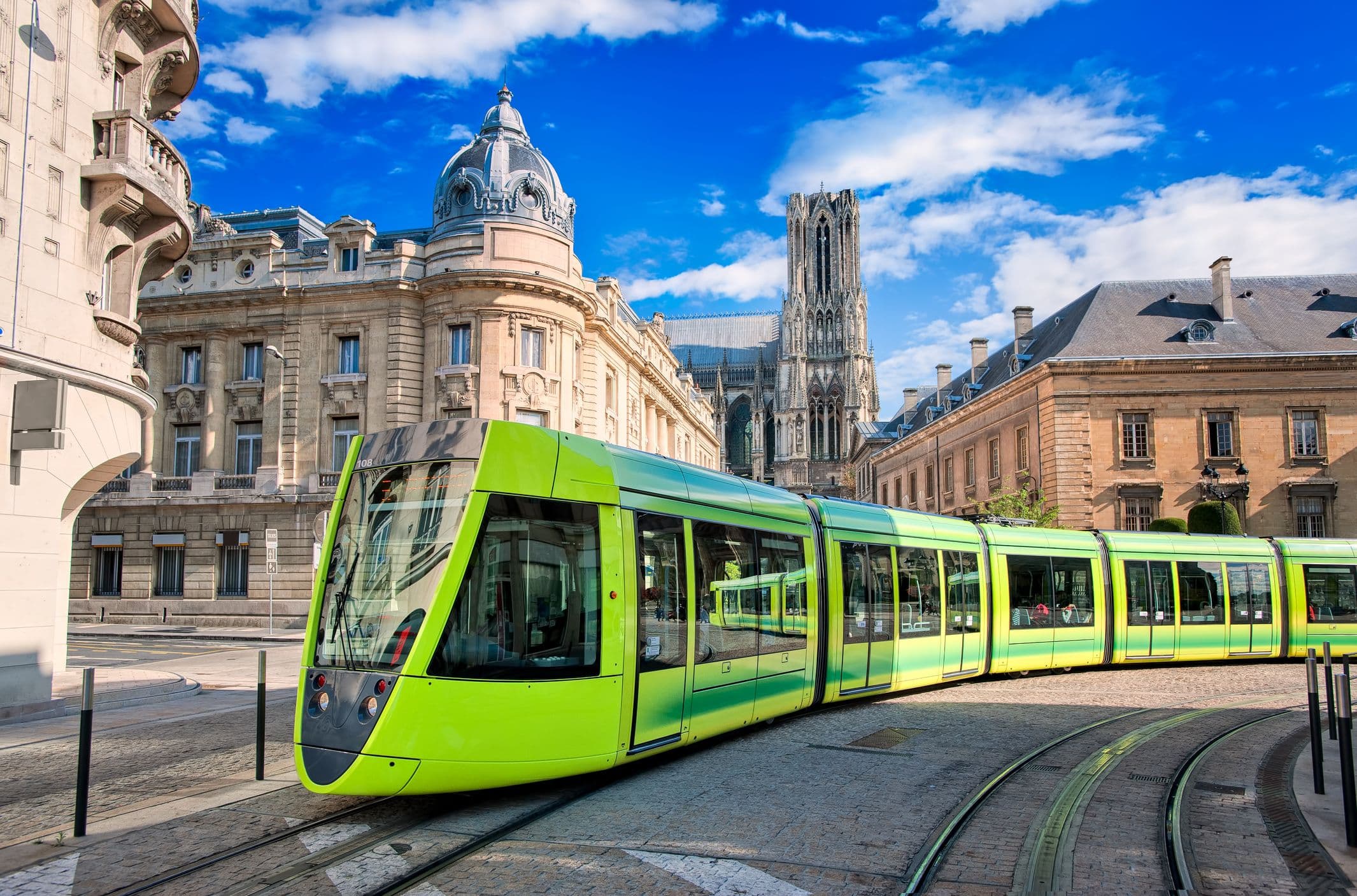 Centre ville de Reims, qui fait partie du périmètre de la ZFE du Grand Reims