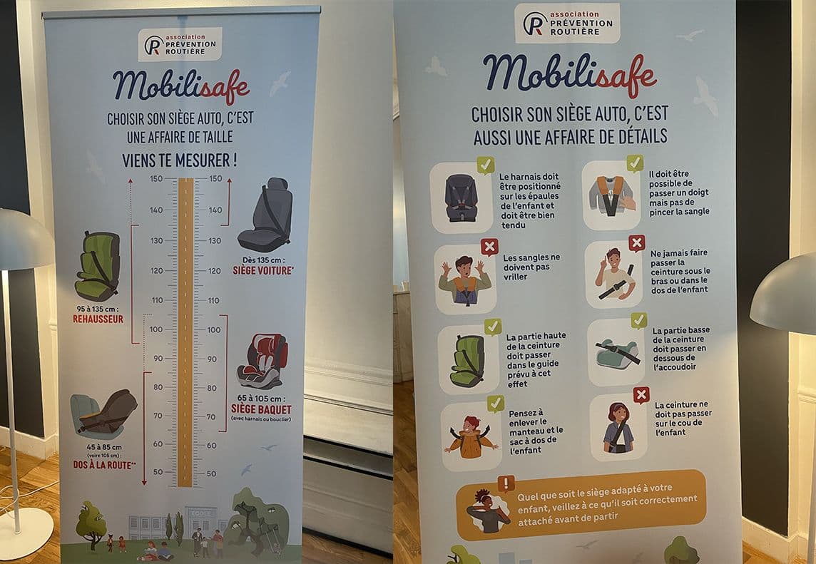 Les conseils de l'association Prévention routière sur la sécurité des enfants en voiture. ©Roole