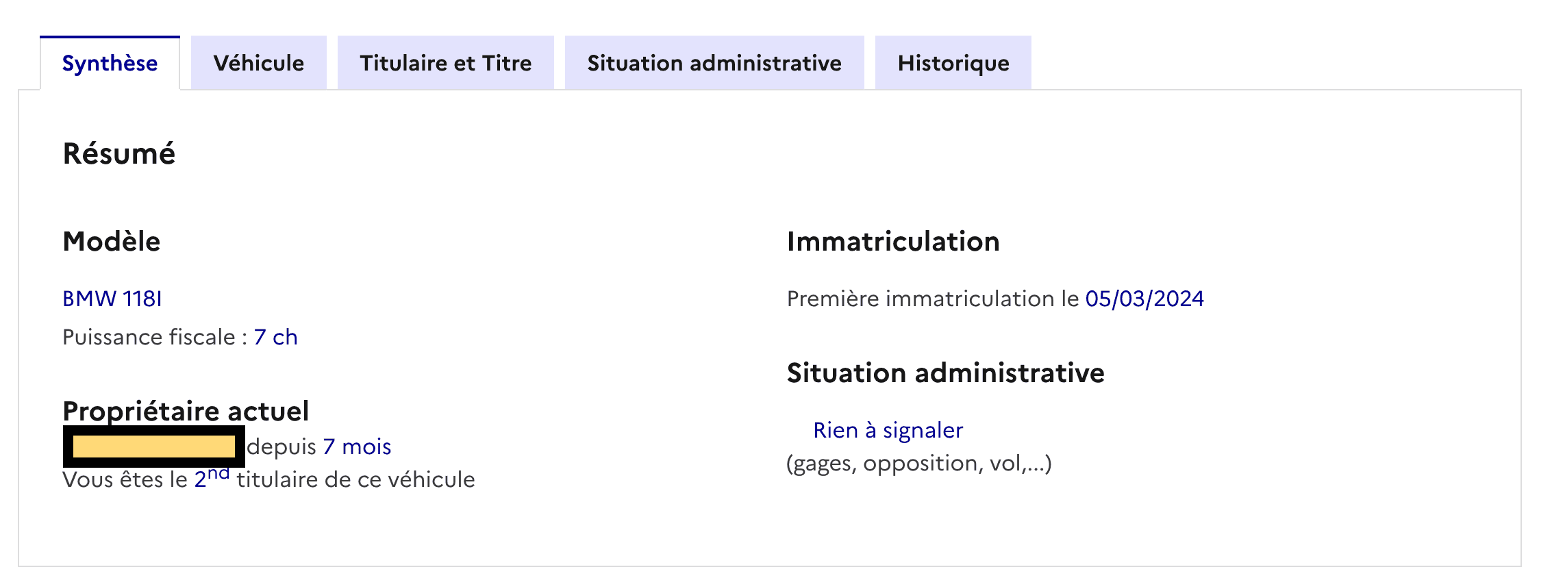 Le résumé du rapport généré par Histovec. ©Histovec