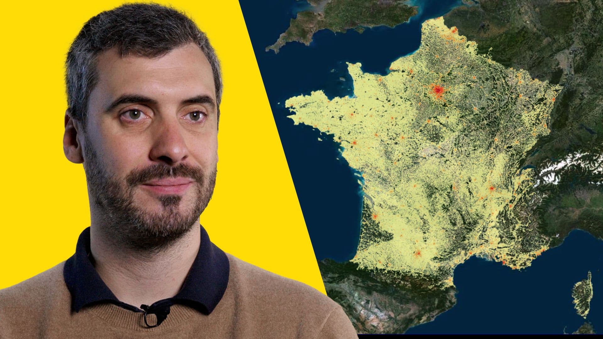 Clément molizon à gauche et une carte de France à droite