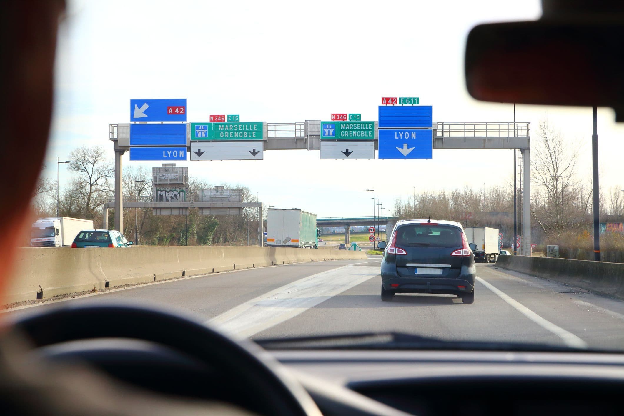 Une autoroute à Lyon.