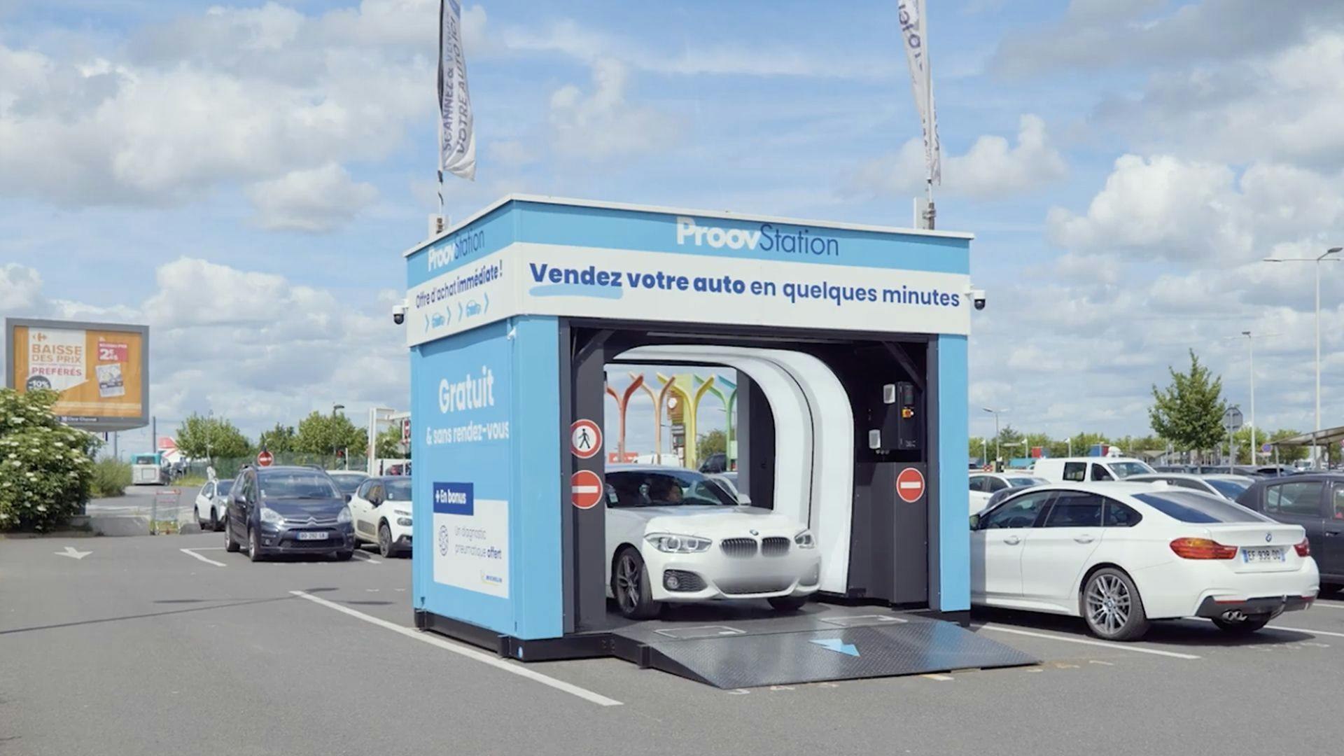 Le portique ProovStation situé sur le parking de Carrefour à Athis-Mons.