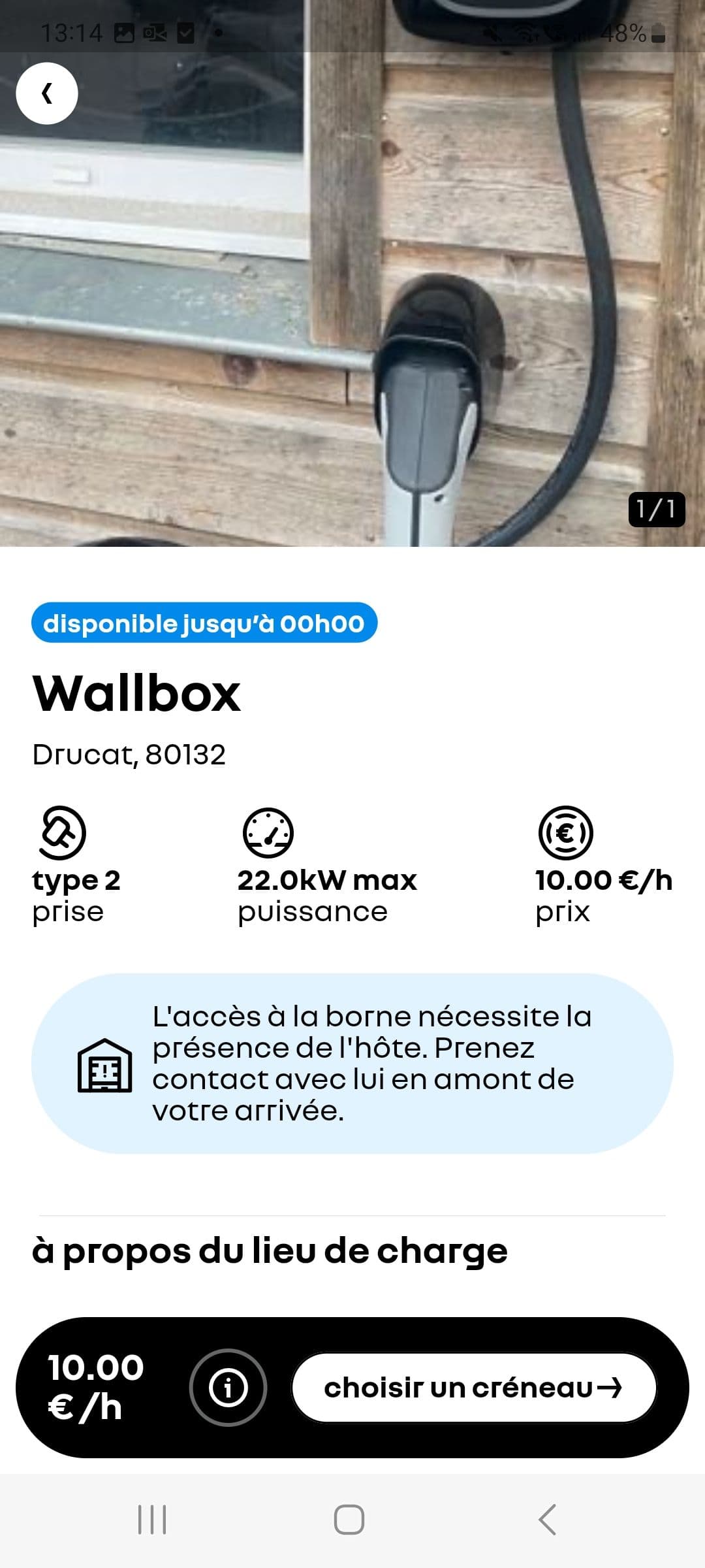 Captures d'écran de l'utilisation de l'application mobile Plug Inn