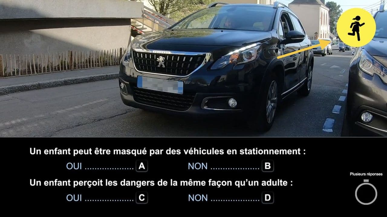 Nouvelle question à l'examen du Code de la route. ©Sécurité Routière