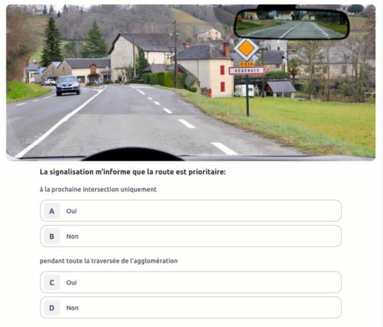 Cette question relative à la signalisation a obtenu 84,1% de mauvaises réponses. ©En Voiture Simone.