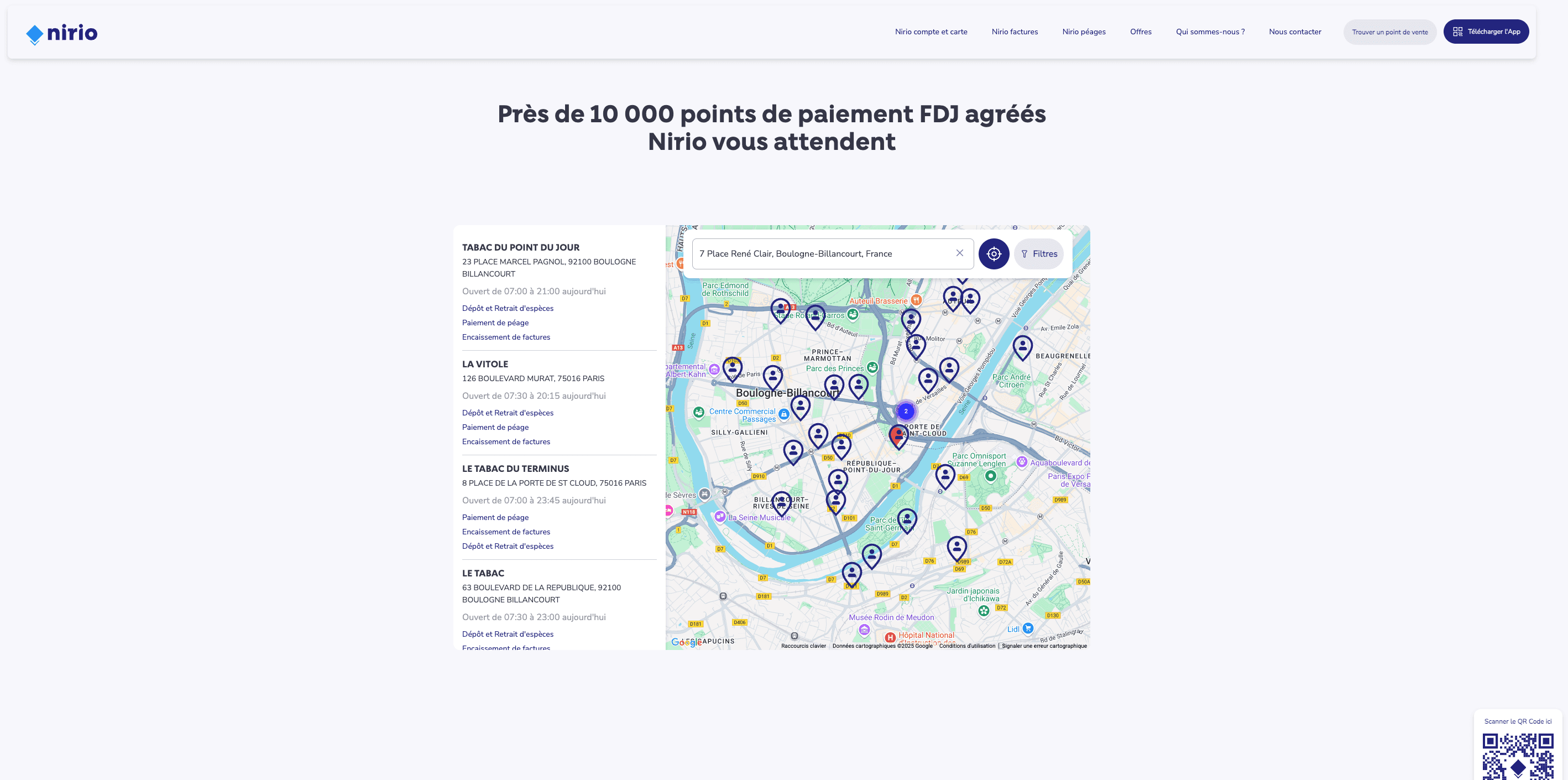 Trouvez le buraliste agréé Nirio pour payer votre péage sur le site nirio.fr. ©nirio.fr