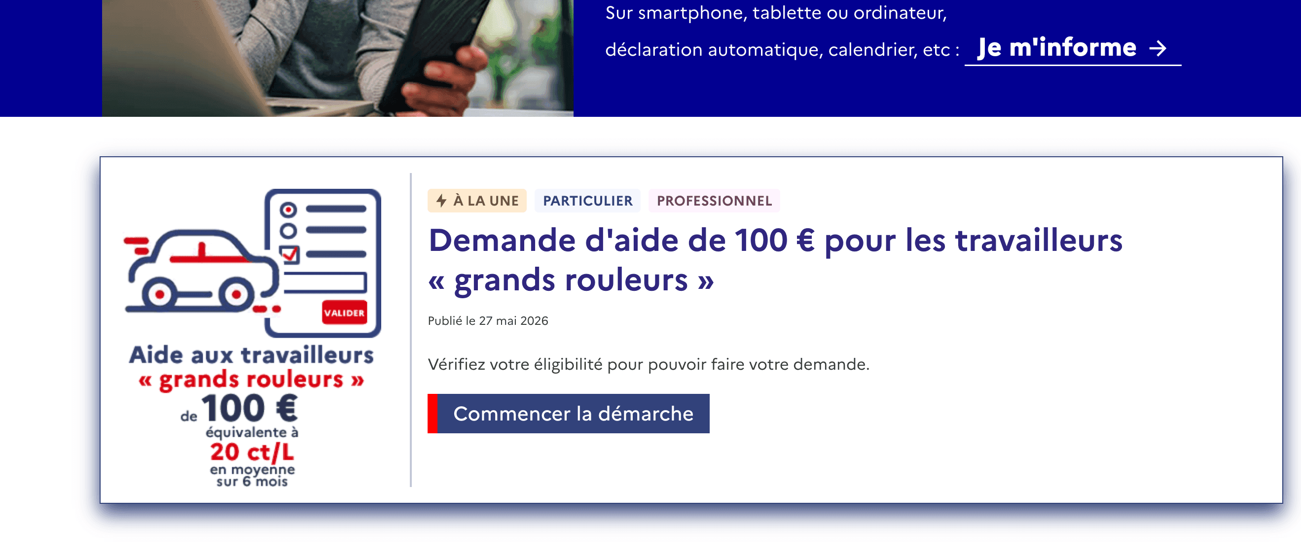 Demandez votre indemnité carburant dès aujourd'hui !