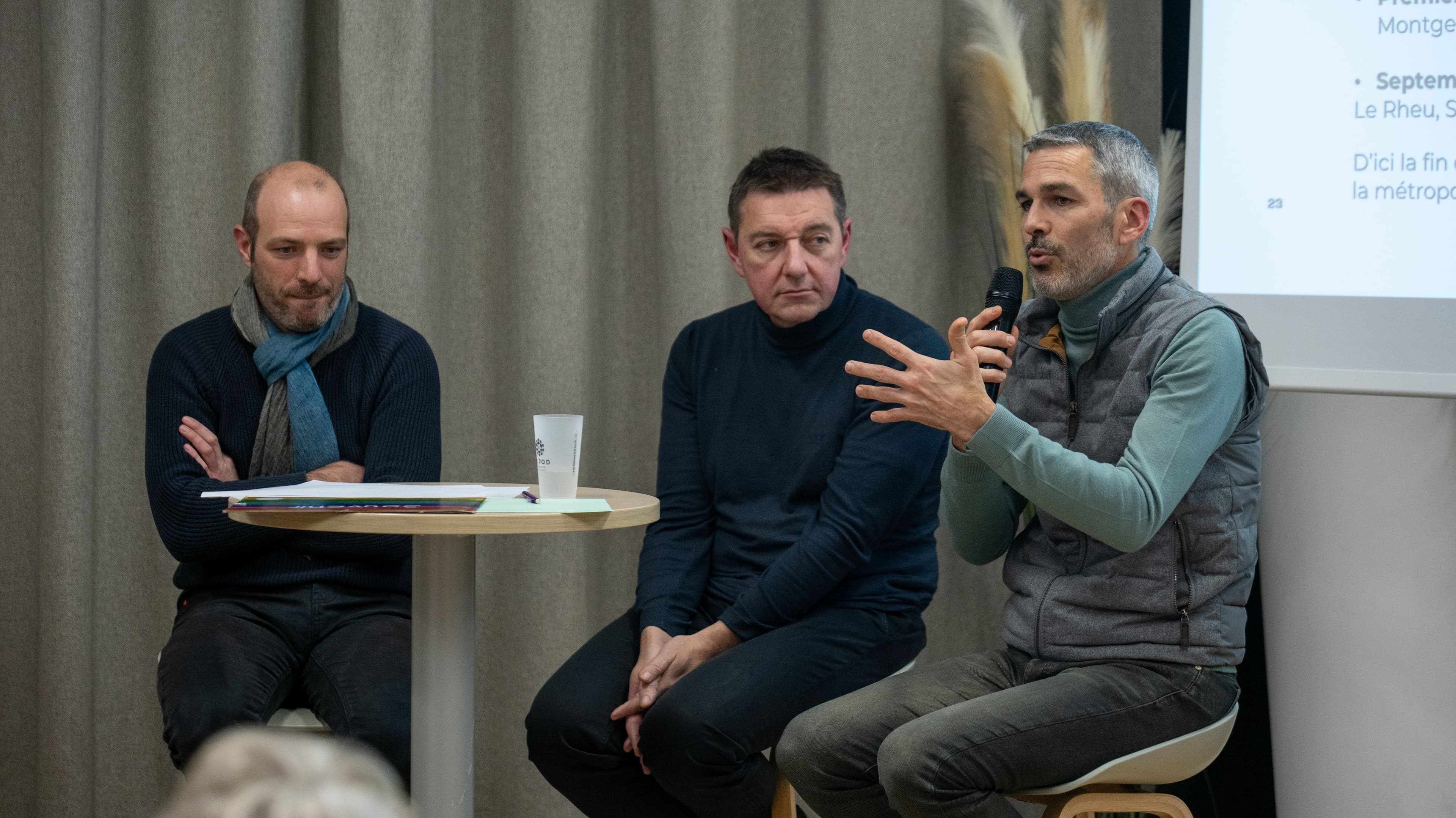 De gauche à droite : Matthieu Theurier, Alexandre Dupont et Armel Guenneugues sont intervenus durant la table ronde organisée par Roole. ©Roole