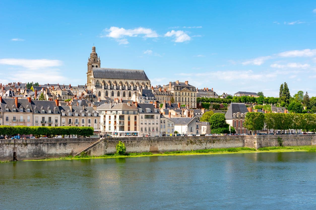 Vue sur la ville de Blois et la Loire