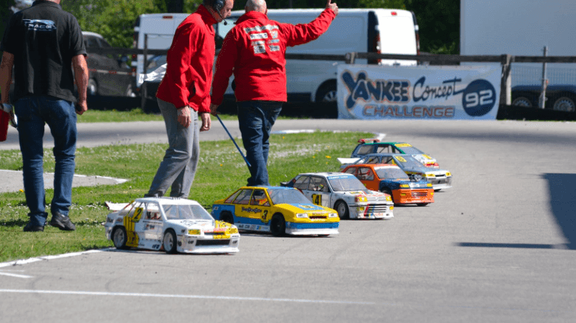 Sur la piste, les bolides de 3 kilos environ peuvent atteindre les 80 km/h. ©FFVRC