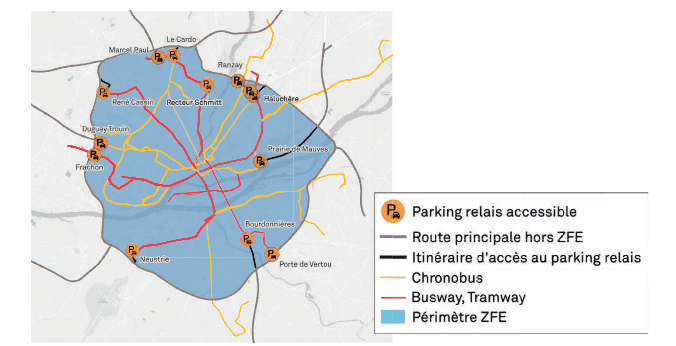 Le périmètre de la future ZFE de Nantes ©Métropole de Nantes