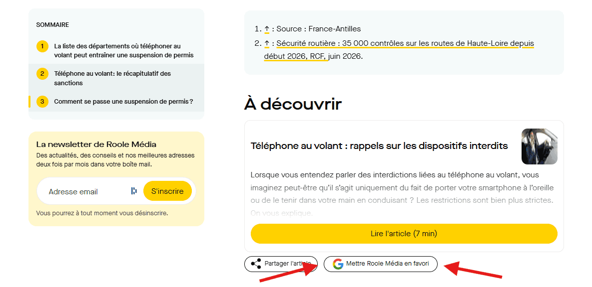 En ajoutant Roole Média à vos favoris, Google vous proposera davantage de nos contenus pour répondre à vos questions. ©Roole
