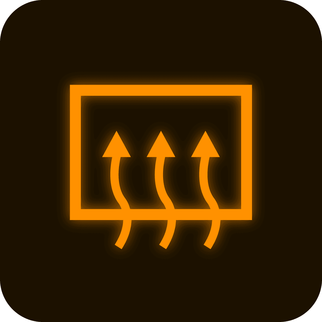 Ce voyant orange indique que votre système de désembuage est activé pour la vitre arrière. ©Roole