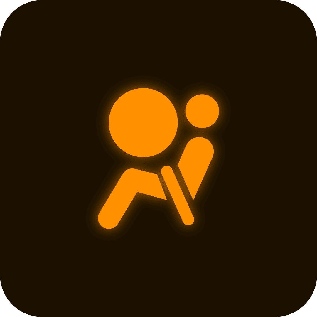 Ce voyant orange signale une anomalie du système d’airbag. ©Roole