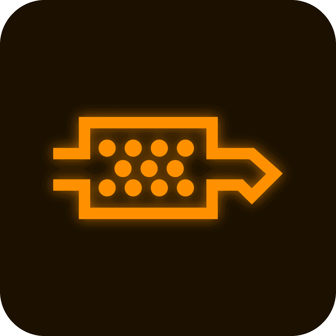 Ce voyant orange indique un problème avec le filtre à particules. ©Roole