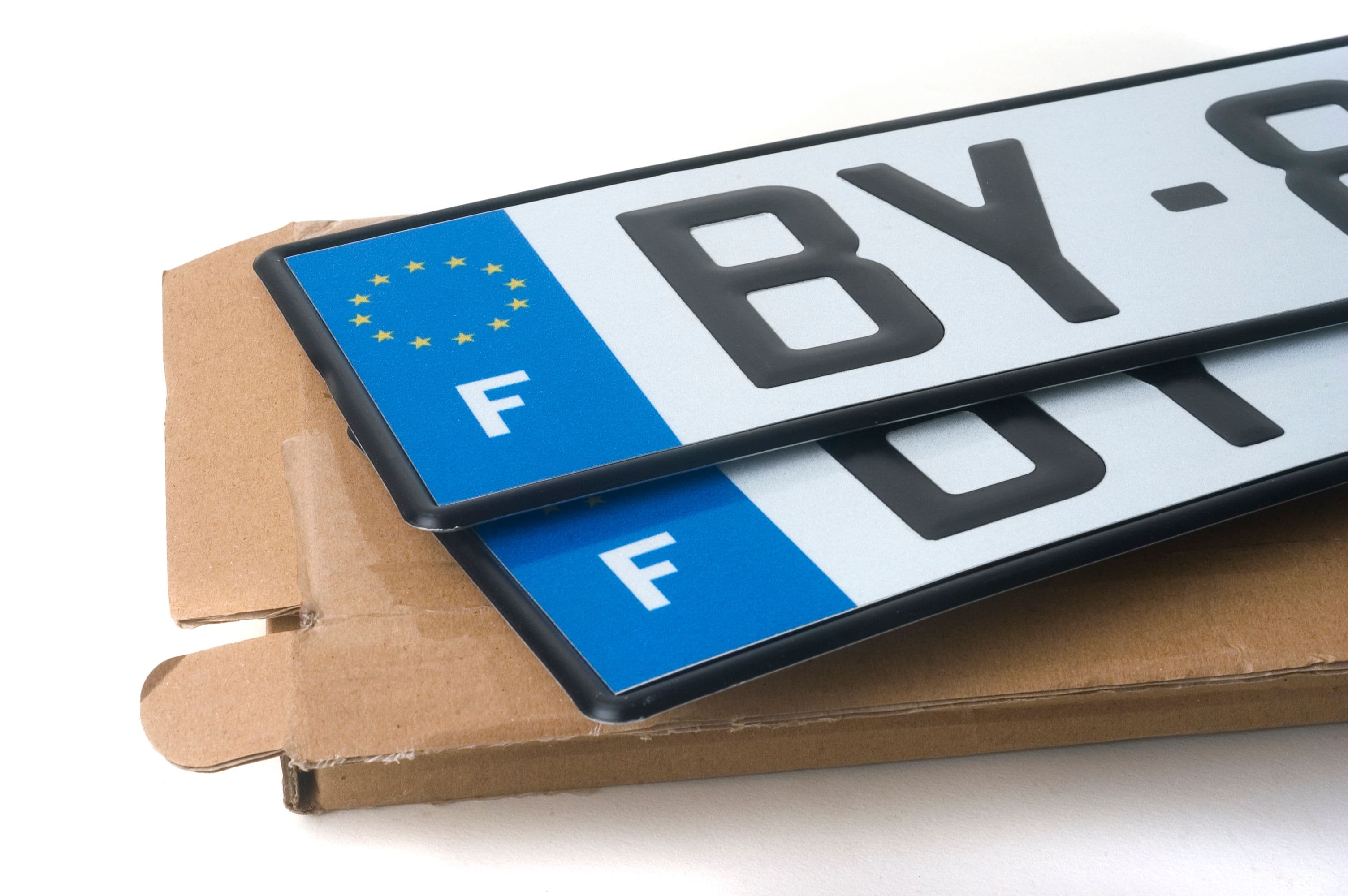 Une photo d'une plaque d'immatriculation pour suggérer notre quiz sur ce sujet