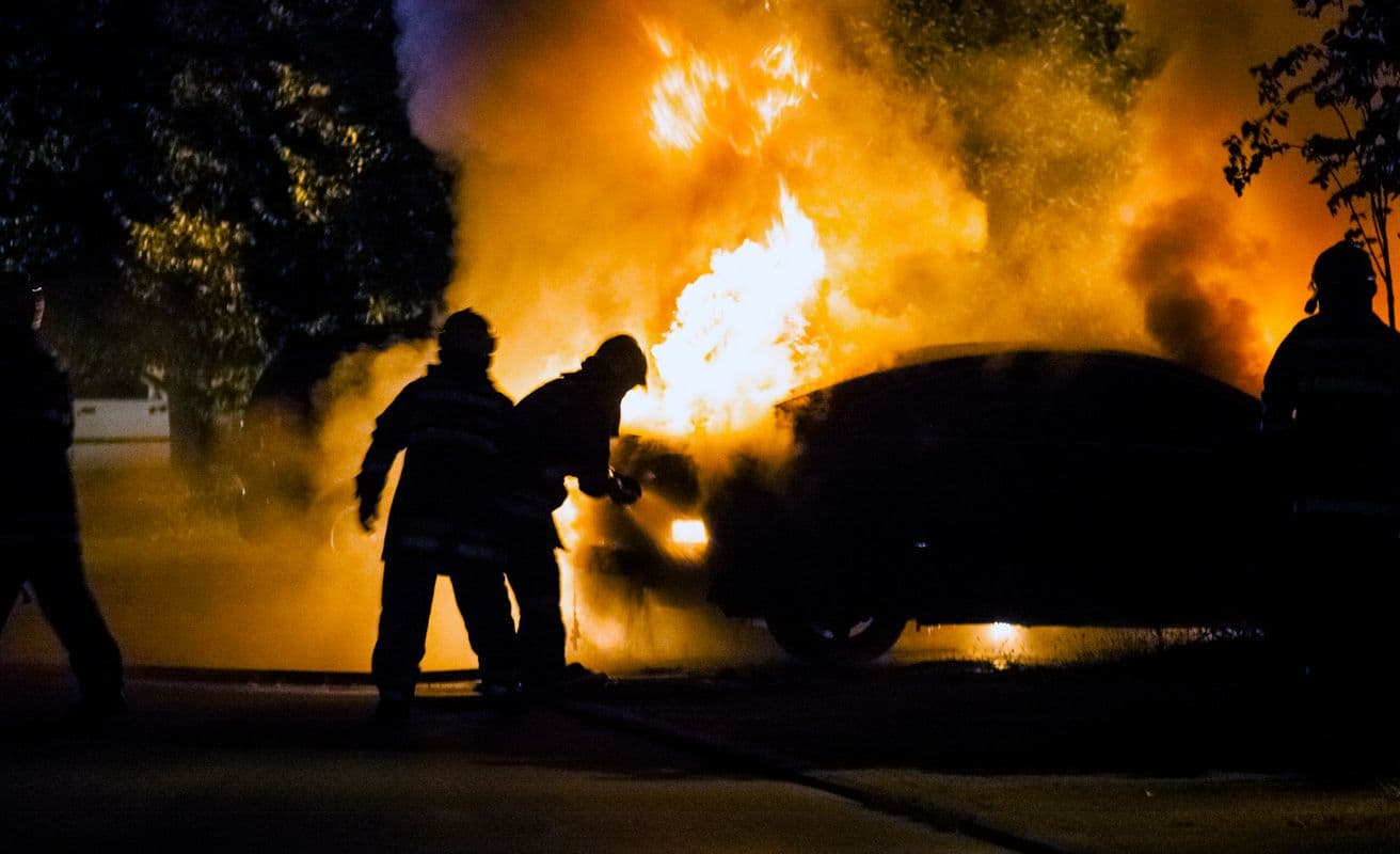 Incendie de voiture électrique