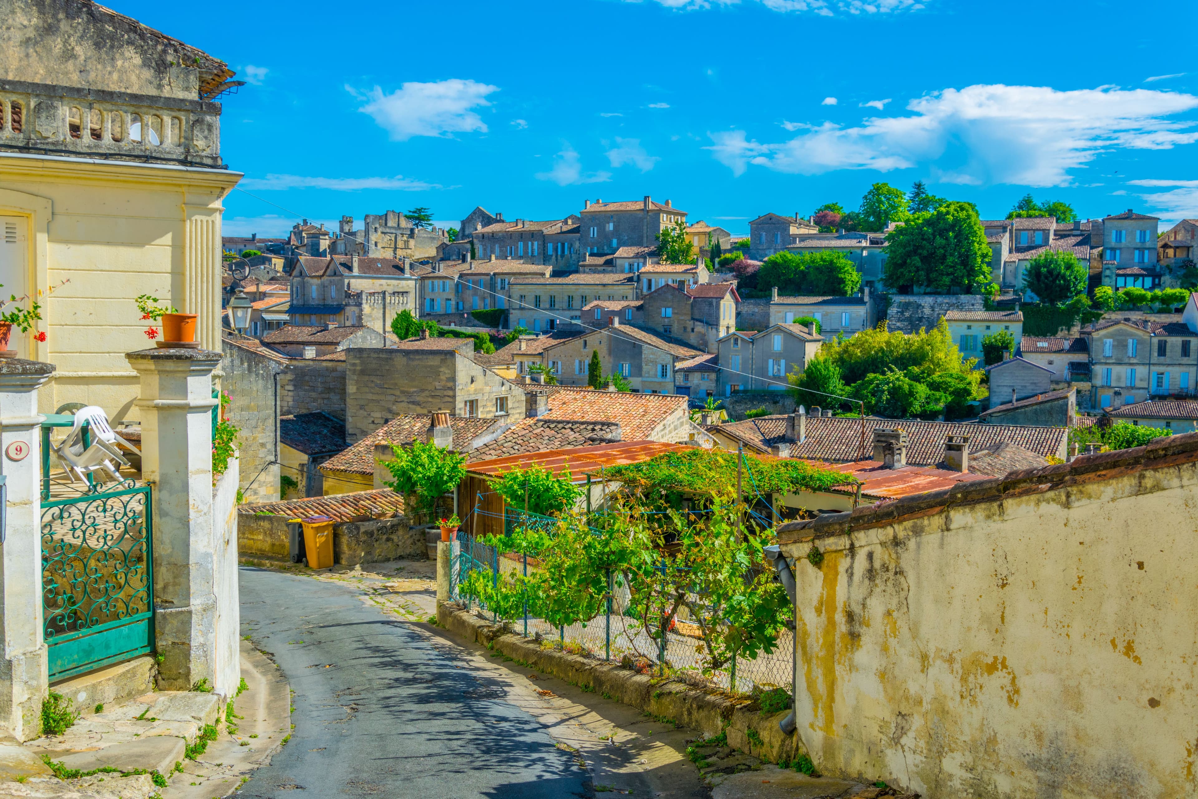 Vue de la route de Saint-Emilion