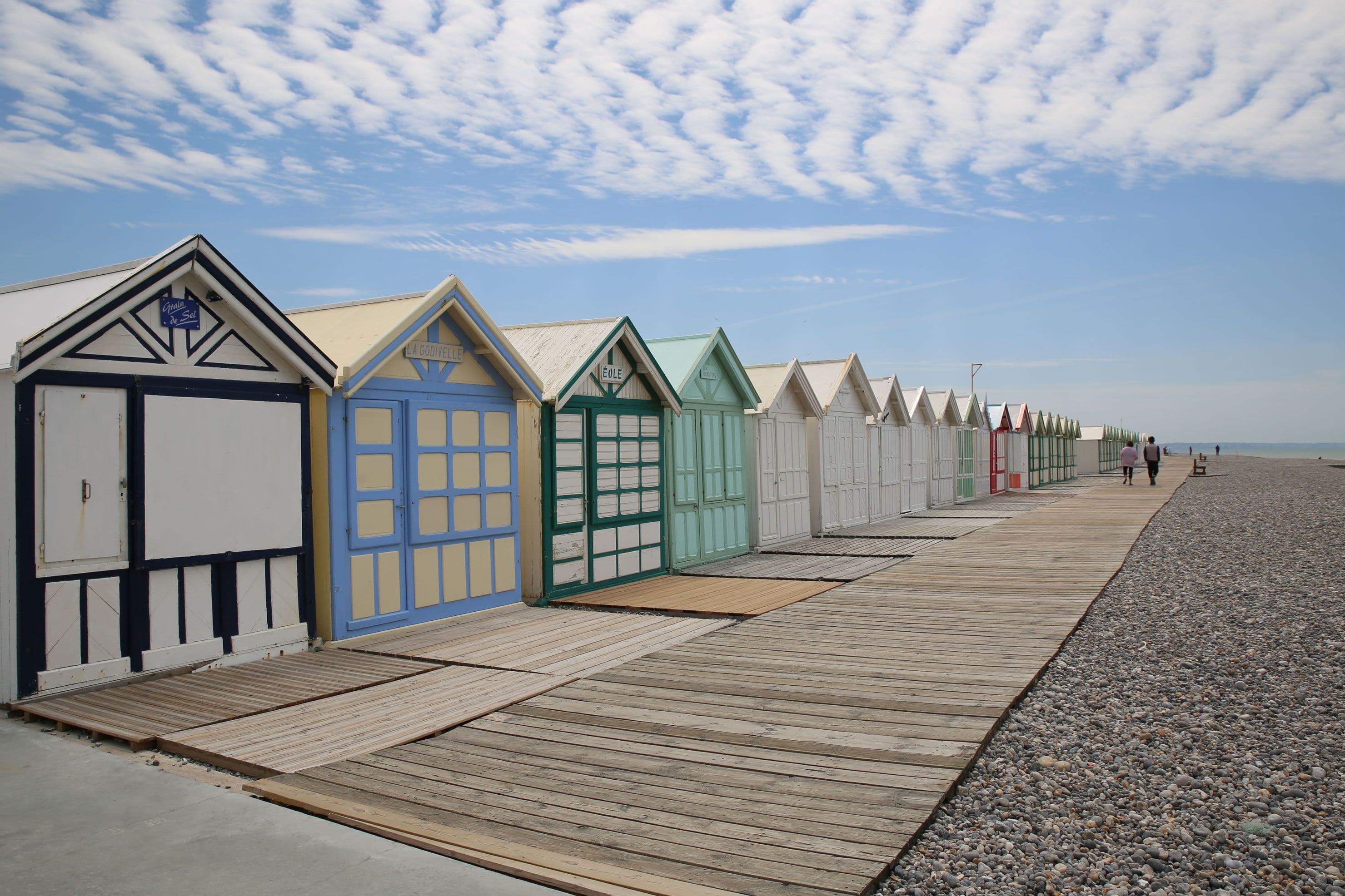 Cabines de plage à Cayeux-sur-Mer