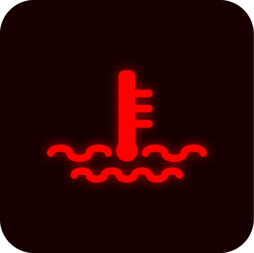 Ce voyant rouge indique une surchauffe du moteur ou un problème de sonde de température. ©Roole