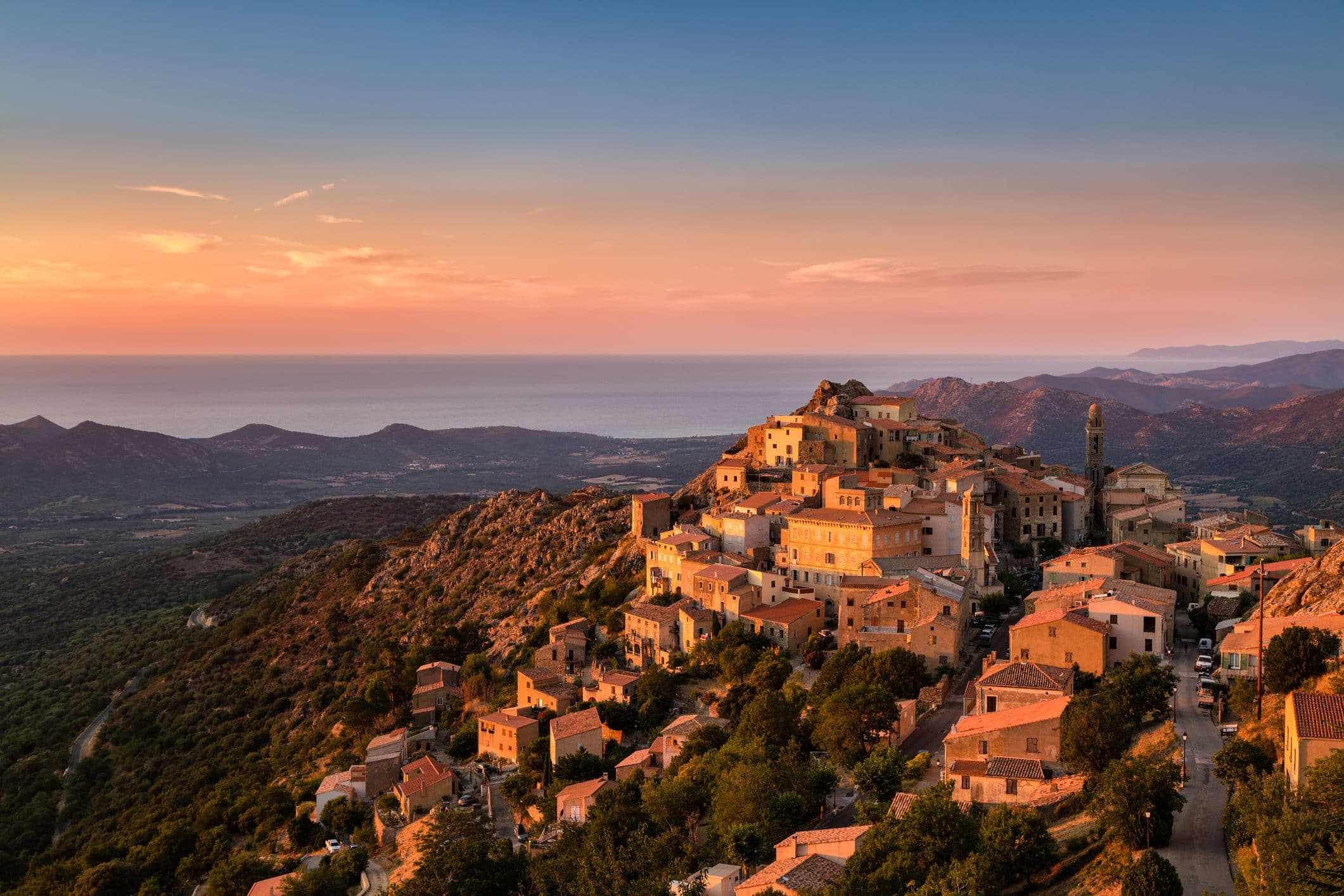 coucher de soleil speloncato voyage corse balagne