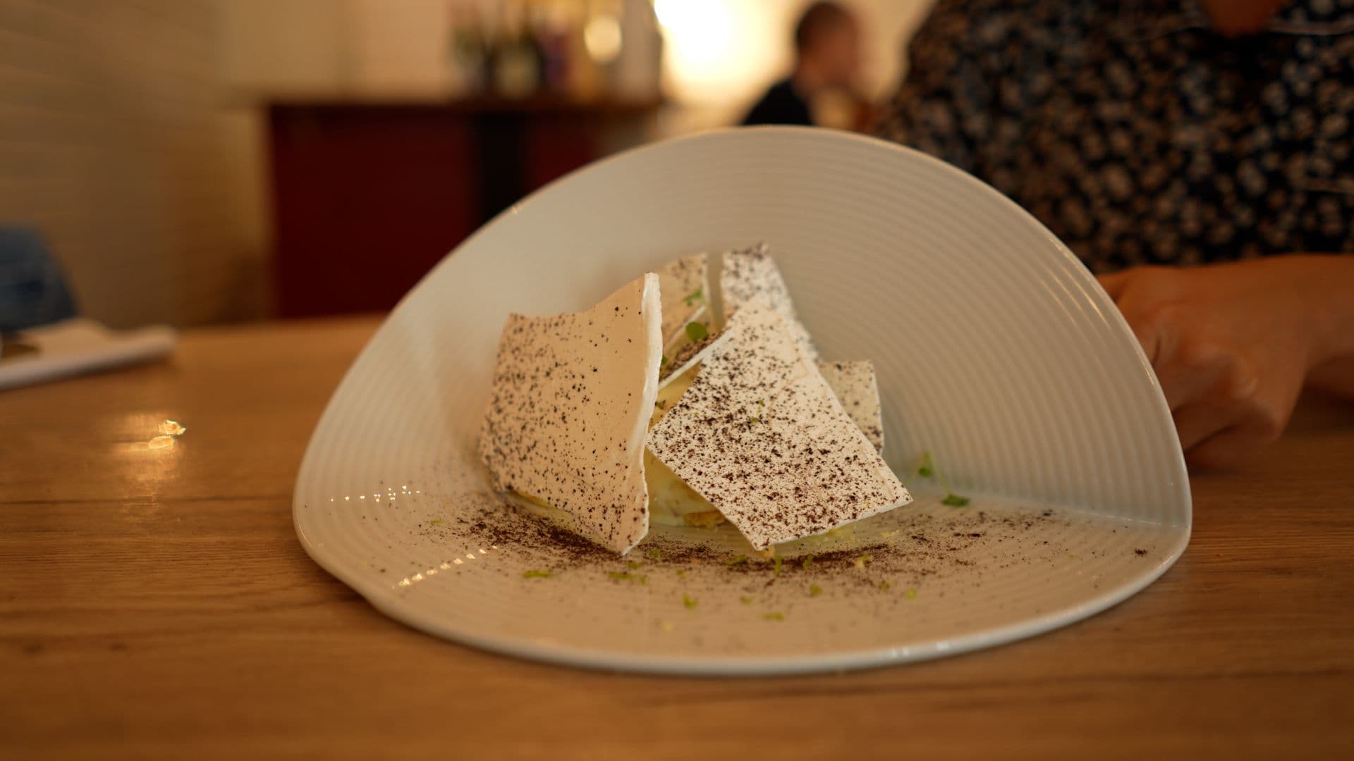 La tarte au citron proposée à la carte du restaurant Les Arpents.