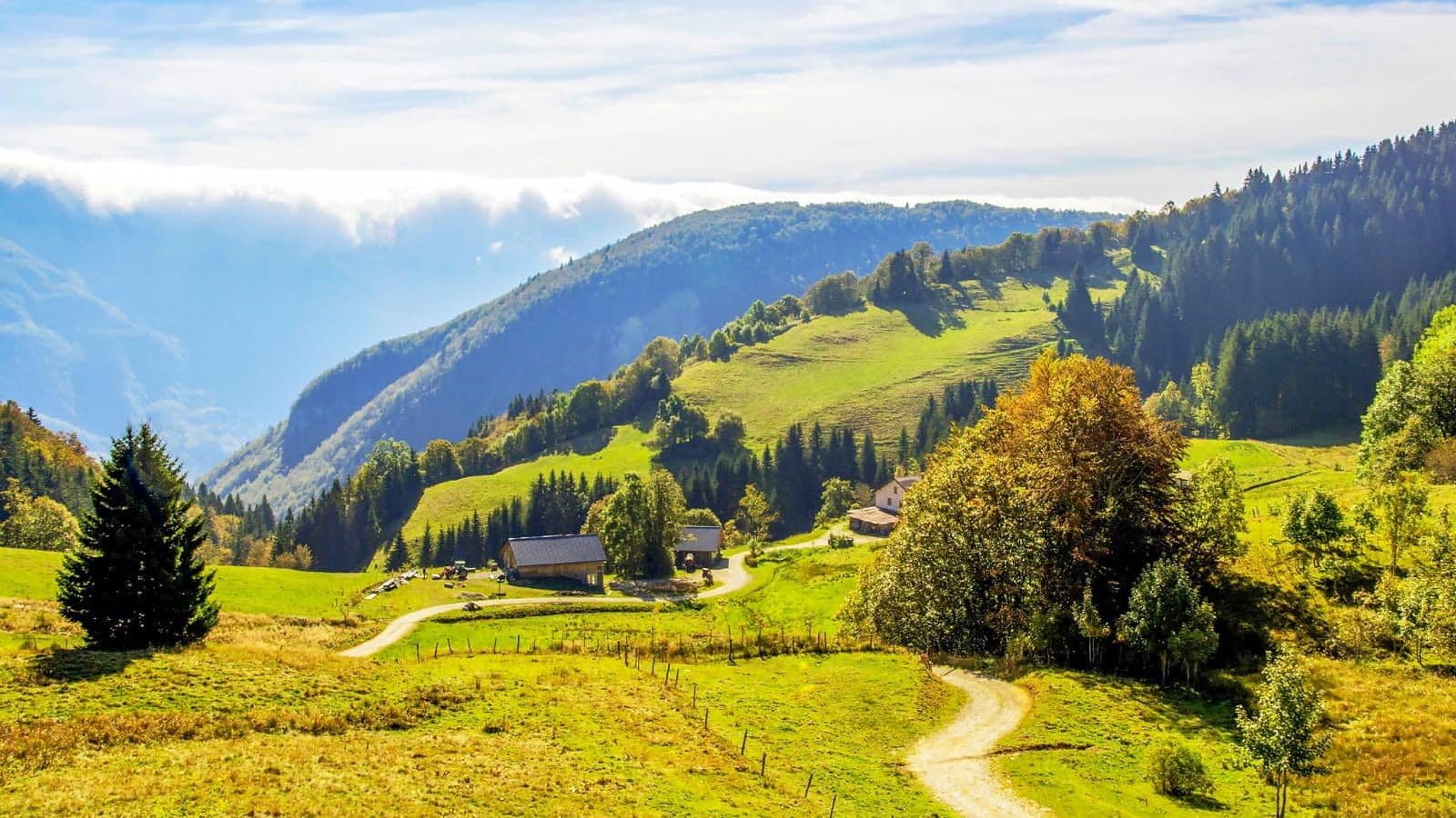 Paysage du Jura pendant un long week-end