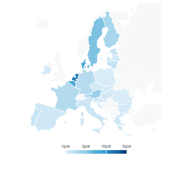 La France compte 2,7 points de recharge pour 1 000 habitants. ©Roole