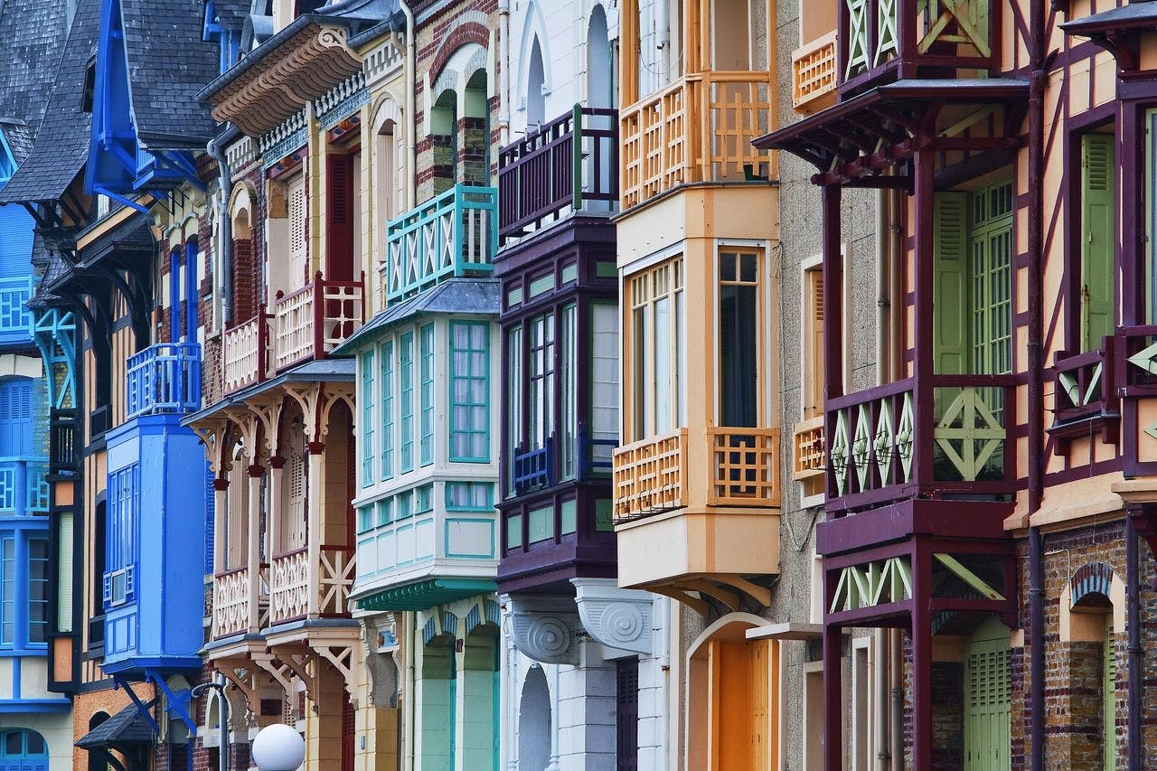Les maisons aux façades Art Nouveau de Mers-les-Bains