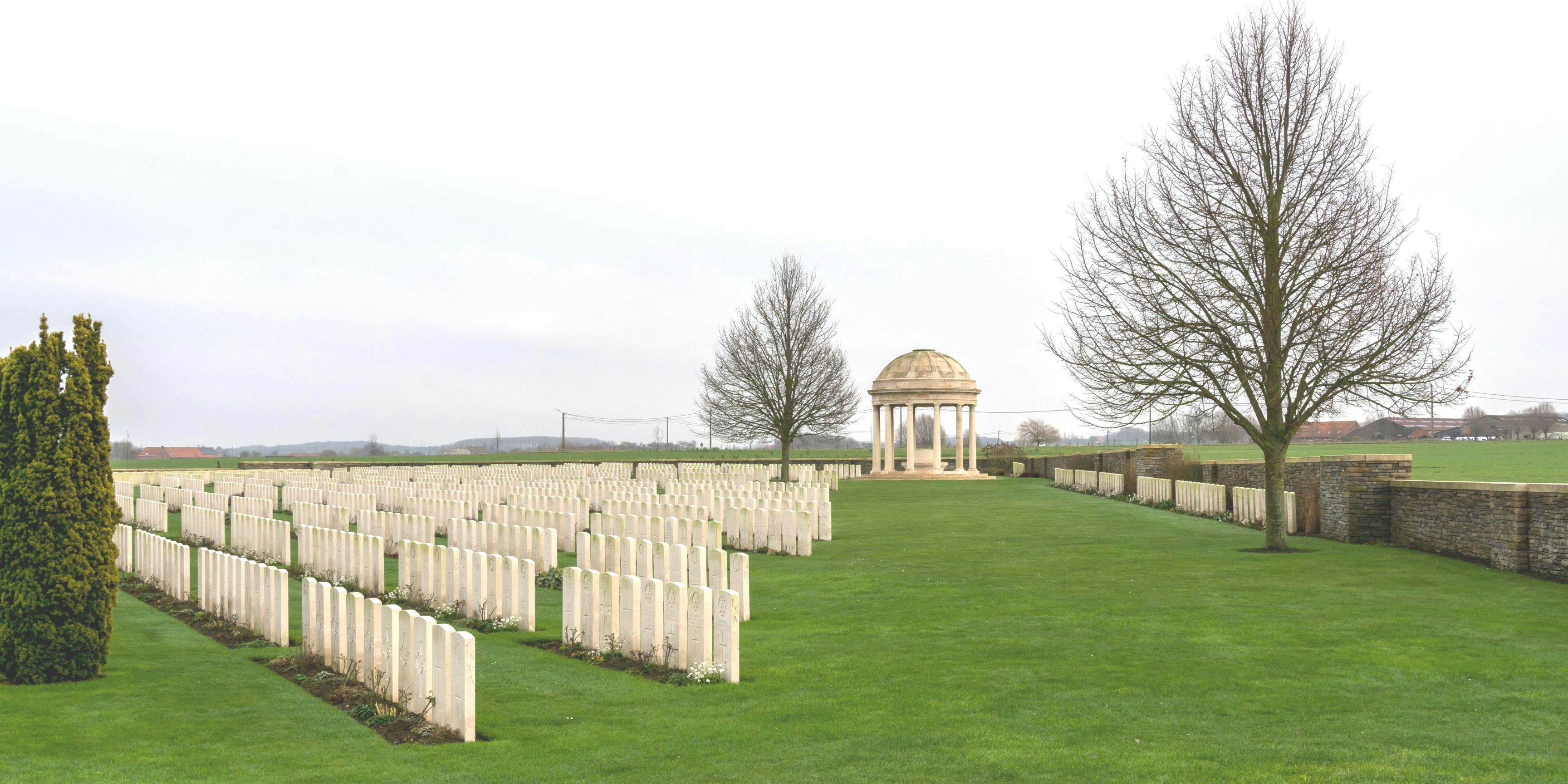 Bedfort House Cemetery au sud d'Ypres.